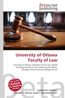 Lambert M. Surhone (U. A.) | University Of Ottawa Faculty Of Law | Taschenbuch