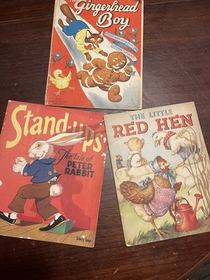 1934 The Tale of Peter Rabbit Stand-Ups ~ Sidney Sage Unpunched Book Gingerbread