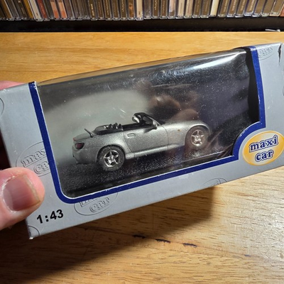#ad Maxi Car 1:43 HONDA S2000 Silver Metallic In Original Box Vintage Die Cast Metal $24.88