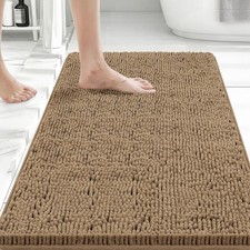 1 PC 36x24 Chenille Bath Mat NonSlip Absorbent Machine Washable Bath Rug