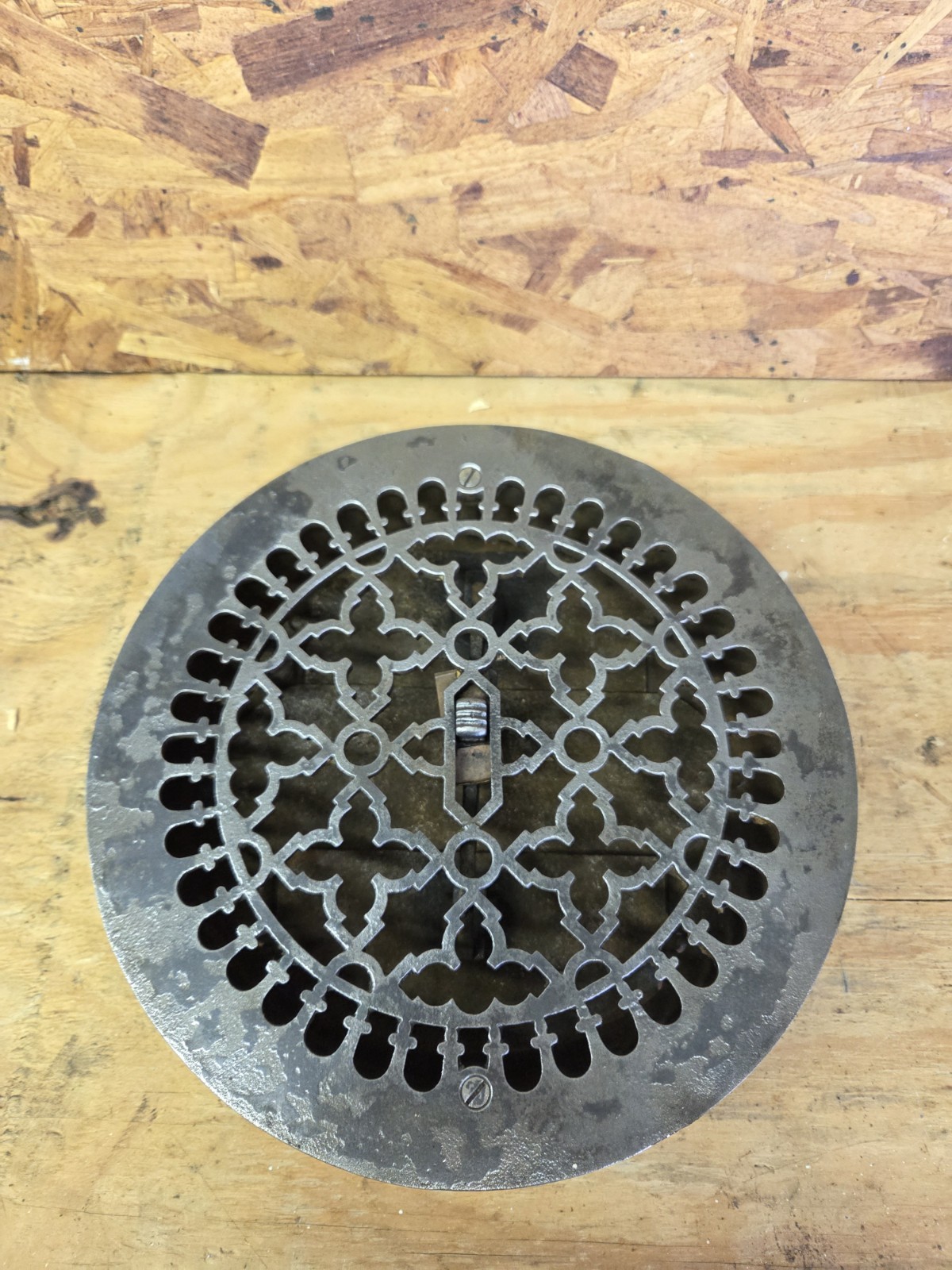 Cast Iron Round Floor Wall Grate Register Tuttle And Bailey Pat 1875 New York 