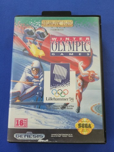 Juegos Olímpicos de Invierno - Sega Genesis - Auténtico - ¡Solo Estuche/Caja!