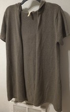 Pure Jill J Jill Open Front Cardigan Sweater 100 Cotton Brown Sz Lg Lagenlook