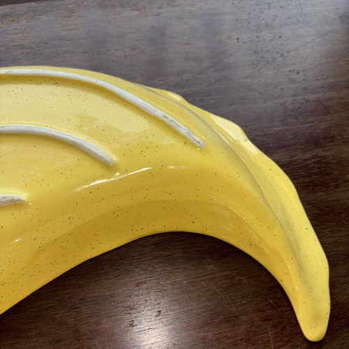 MCM California Pottery WINGS Appetizer Set Chip & Dip Yellow with Brown Specks - Picture 9 of 13