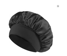 Satin Silk Bonnet for Sleeping, Double Layer Silk Sleep Cap for Men Women Soft