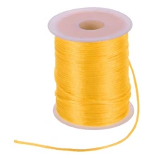 Satin Nylon Cord String 2mm 330 Feet for Macrame Chinese Knot Gold Tone