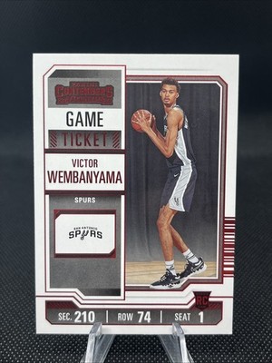 2023-24 Panini Contenders - Victor Wembanyama #11 Game Ticket Red (RC)