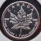 4X Canada MAPLE LEAF 🍁 - 1 Gram .999 Fine Pure Silver Bullion Mini Art Round