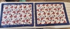 Patriotic Quilted Placemats Set Of 2 Republican USA Memorial vote denim