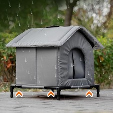 Outdoor Cat House Stray Cat Shelter Portable Oxford Cloth Warm Elevated Feet Pet