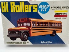 Vintage Lindberg Hi Rollers School Bus Kit 1:...