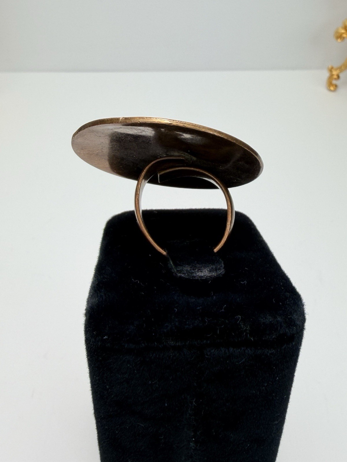 Vintage Solid Copper Adjustable Ring Sculptural D… - image 6