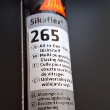 Sikaflex 265 Weather Resistant Glazing Adhesive & Sealant, Black 300ml 265 BLACK