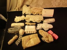 LOT OF 16 DIFFERENT OLD LACE-3 NEWER-MOST OLD...