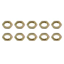 50Pack M7x1mm(DxL) Hex Nuts 304 Stainless Steel Hexagon Nuts - Gold Tone