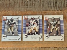 3 Card Lot 2001 Donruss Elite St Louis Rams Warner #84 Faulk #85 Bruce #83