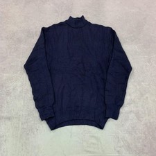 Vintage Knitted Jumper high neck grandad knit sweater Men's S 36-38 
