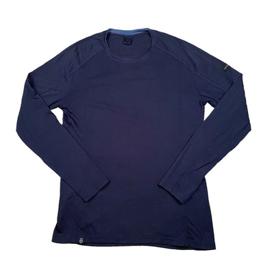 Decathlon Forclaz MT500 Merino Wool Base Layer Shirt Mens M Navy Blue Outdoor