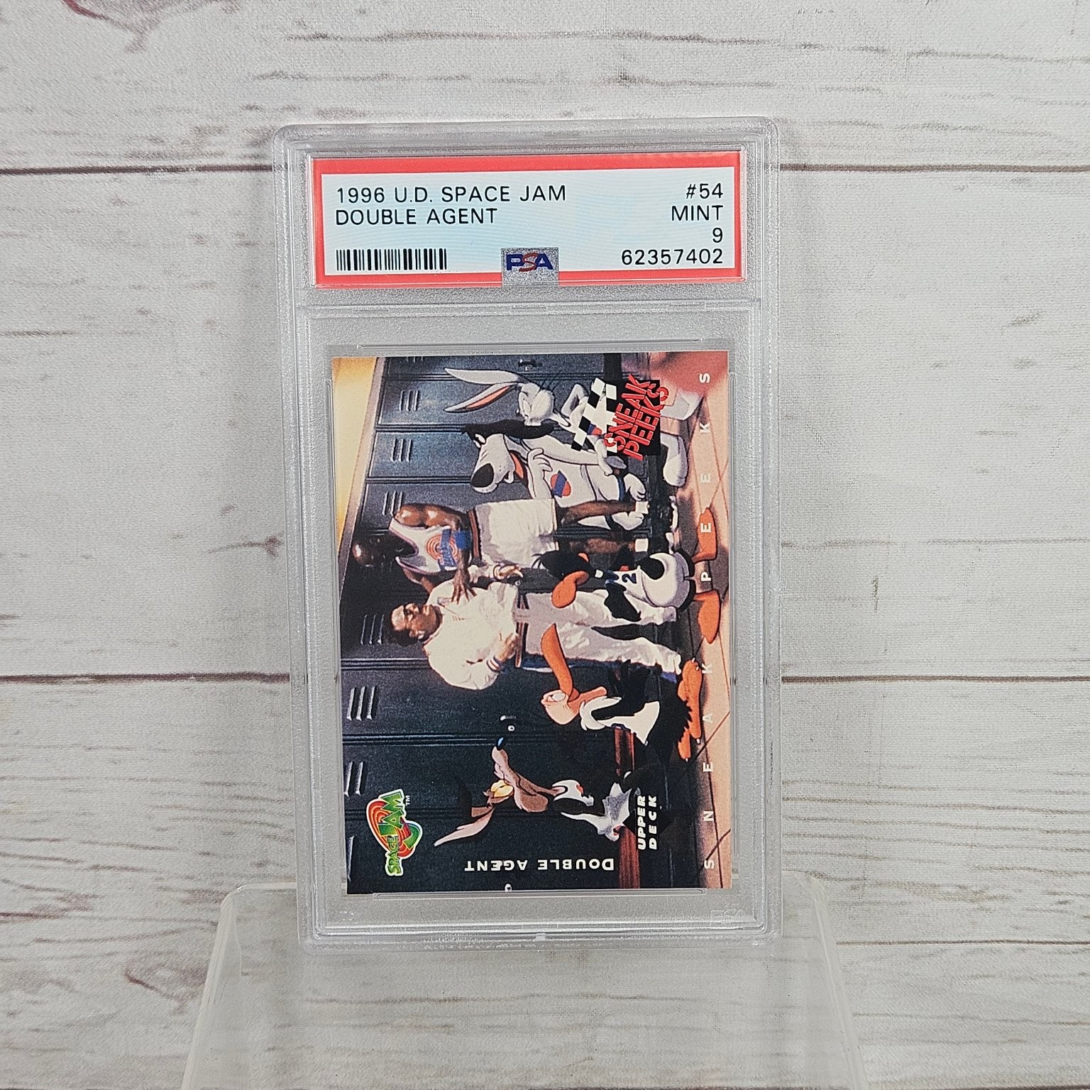 1996 Upper Deck Space Jam Michael Jordan #54 Double Agent Looney Tunes PSA 9