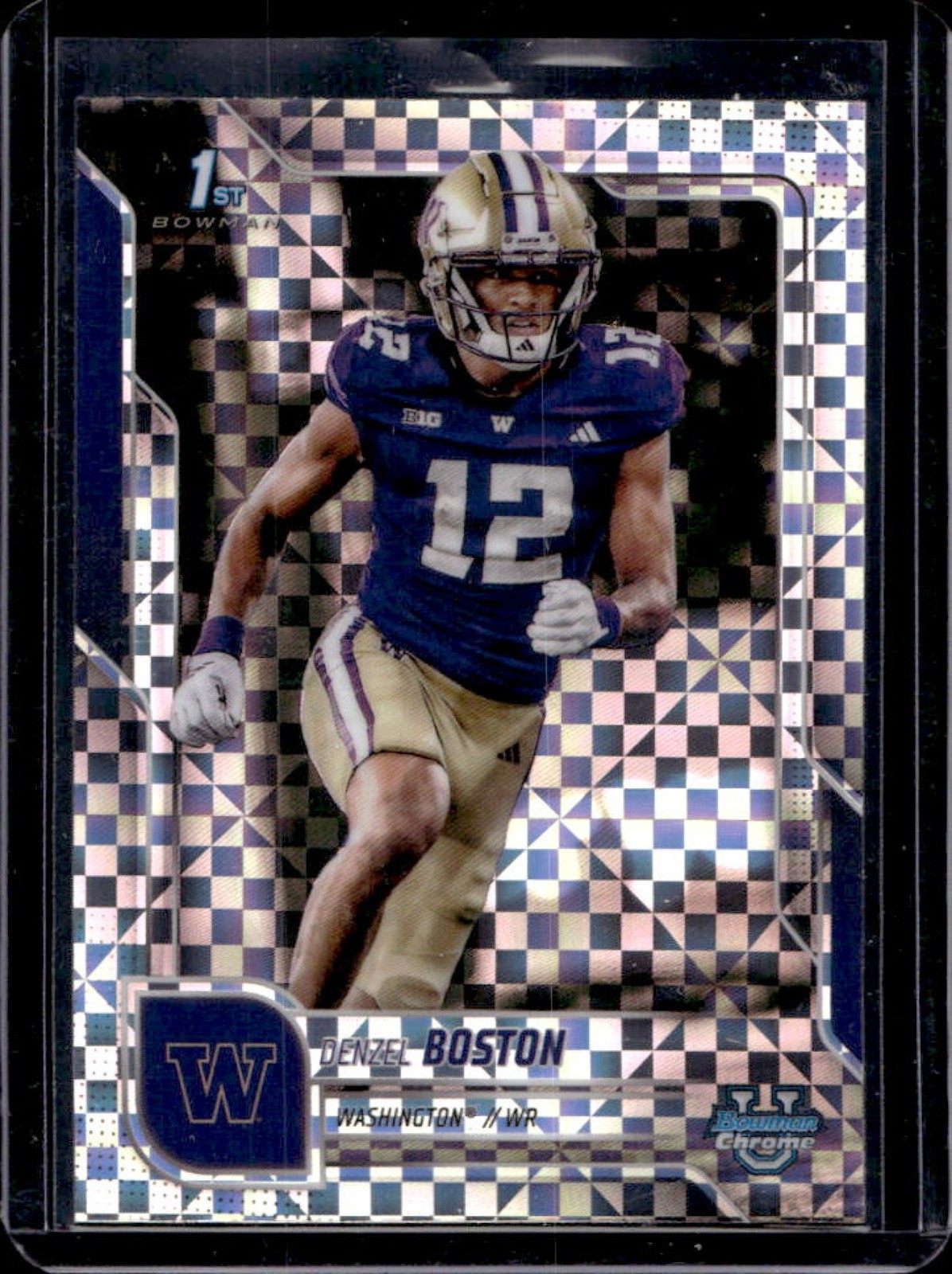 2025 Bowman Chrome U Denzel Boston X-Fractor 1st #34 Huskies