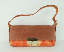 sehr ausgefallene querformatige vintage emanuel ungaro SCHULTERTASCHE handtasche