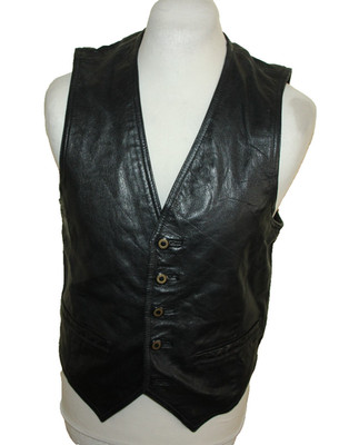Wilsons Biker Leder Weste Gr S   Schwarz Herren  Taschen