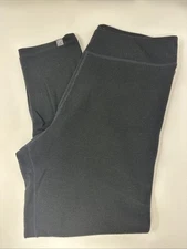 Ibex Women's Medium Woolies 3/4 Length Bottom Pants Black Merino Wool Stretch