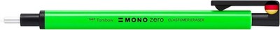 Tombow EH-KUR63 Präzisionsradierer, MONO zero nachfüllbar, runde Spitze neon g