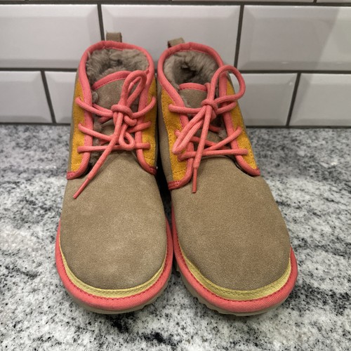 UGG Neumel II Youth Shearling Chukka Winter Boot Kids 5 Pink Orange Womens 7 - Picture 5 of 10