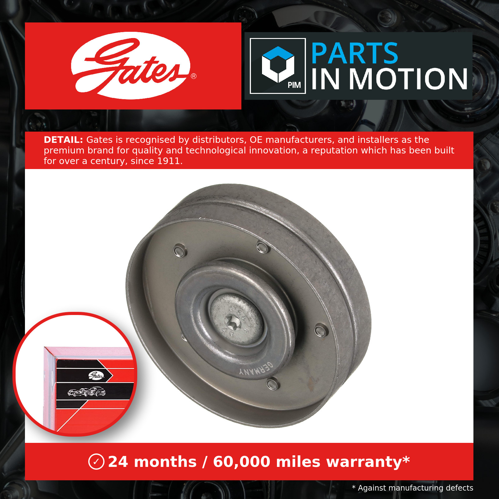 Gates DriveAlign V-Ribbed Belt Idler Pulley - T36436 - Equivalent to OE Quality - Image 9
