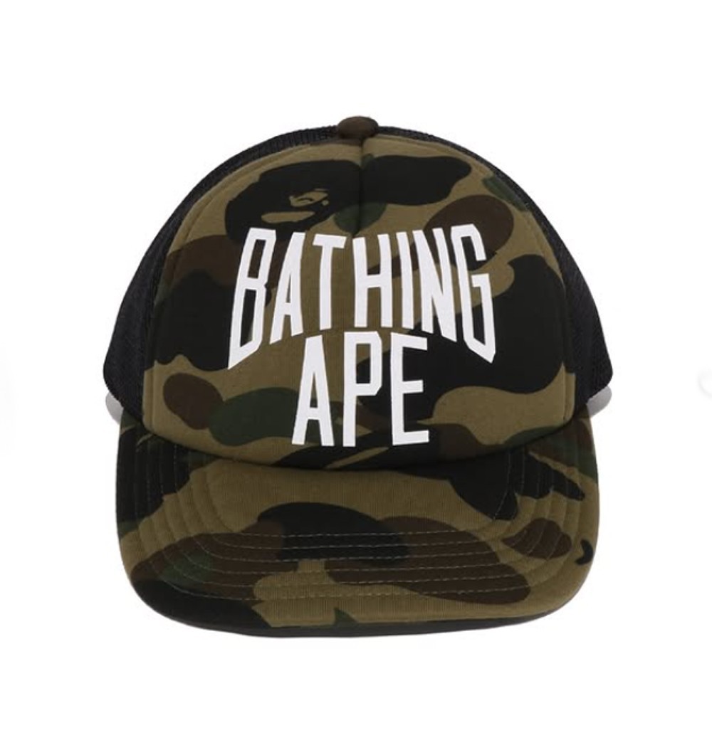 A BATHING APE Men's Goods 1ST CAMO NYC LOGO MESH CAP 1M30180003 b