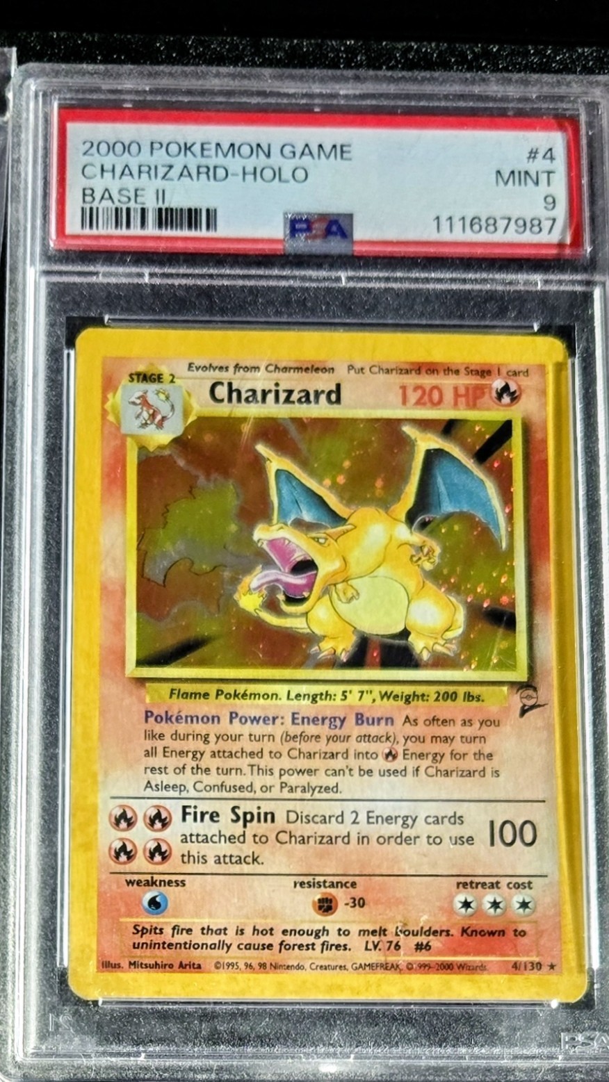 Charizard 004/130 Base Set 2 Holo Psa 10