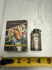 Vintage Camel Metal Lighter Collectible Smooth Character Playing Cards Casino