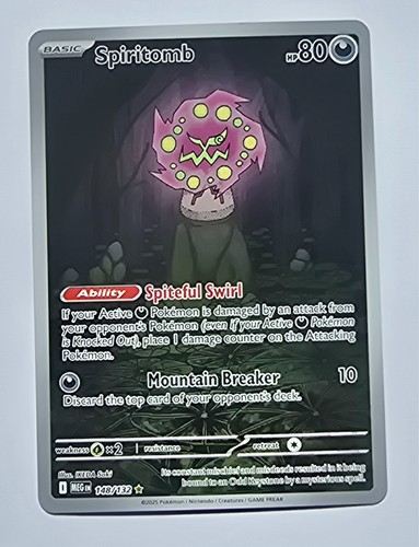 Spiritomb 148/132 Mega Evolution 2025 Pokemon Illustration Rare Holofoil NM