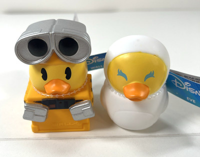 Disney's Pixar: WALL-E & EVE 2.75'' Rubber Duck Set of 2 NEW!
