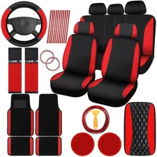 BBTO 43 Pcs Bling Car Accessories Set for Women Front Seats and Rear Bench Po...