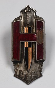 Vintage 1928 - 1932 Hupmobile Porcelain Car Auto Radiator Badge Emblem Tag