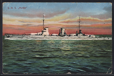 AK Warship SMS Moltke Plows Through The Open Sea