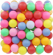 50 Pack Ping Pong Balls Assorted Color Washable Plastic Table Tennis Ball