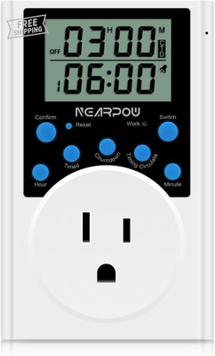 Timer Outlet,  Multifunctional Infinite Cycle Programmable Plug-In Digit