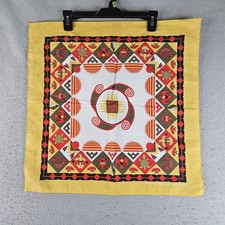 Vintage Hav-A-Hank Bandana 22x22 Southwestern Pattern Yellow Red Made USA 90s
