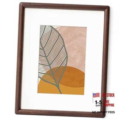  8 x 10 Frame - Rounded Corner 8x10 Picture Frame Matted to 8x10 - 1P Walnut