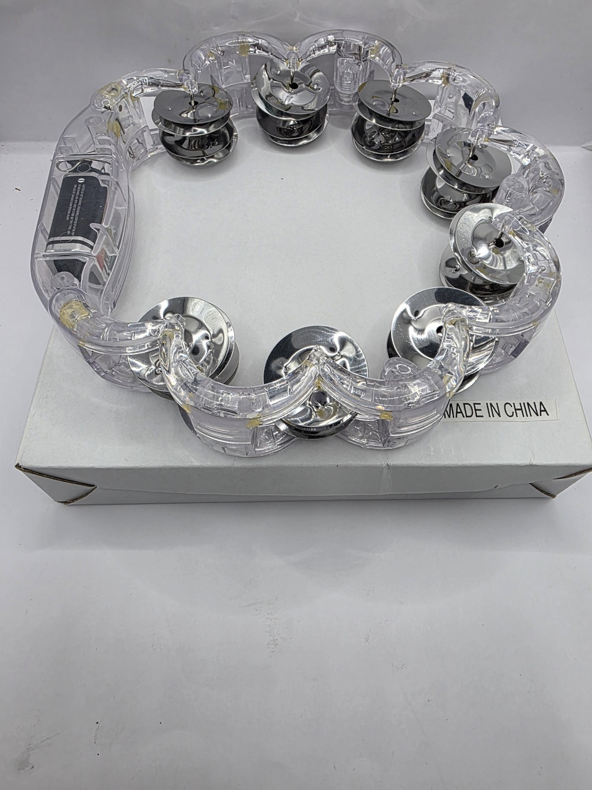 Tambourine – Led Light-Up – Clear