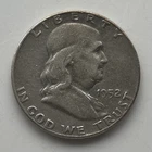 1952 Franklin Half Dollar 50C Circulated 90% Silver US Coin KM#195