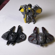 Star Wars Transformers 2005 Anakin Skywalker Jedi Star fighter ++ ¡Lote de 3!!!