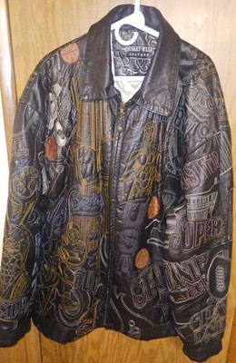 Vintage Desert Well Leather Jacket / Sports Themed / Size 4 XL