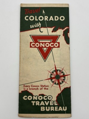 1931 Conoco Colorado Official Road Map Rocky Mountain Mesa Verde HM Gousha