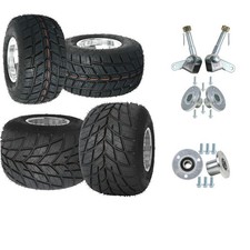 4pc 10x4.50-5 11x7.10-5 Tire Rim Wheel Tubless w/ 3 Stud Spindle Hub ATV Go Kart