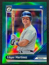 Edgar Martinez 2024 Panini Donruss Optic Green Prizm 4/5 #98 MARINERS HOF