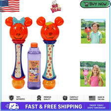 Little Kids Halloween Bubble Wand 2-Pack Mickey Minnie Light-Up Toys New